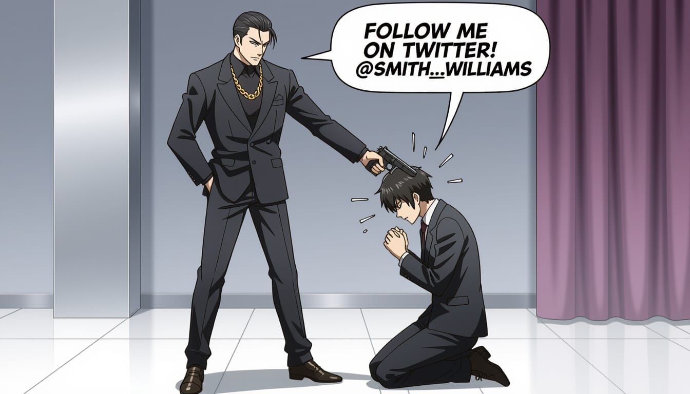 Anime Mafia Confrontation in Neon Alley