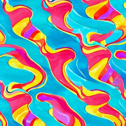 Colorful Candyland Wonderland in Gouache Style