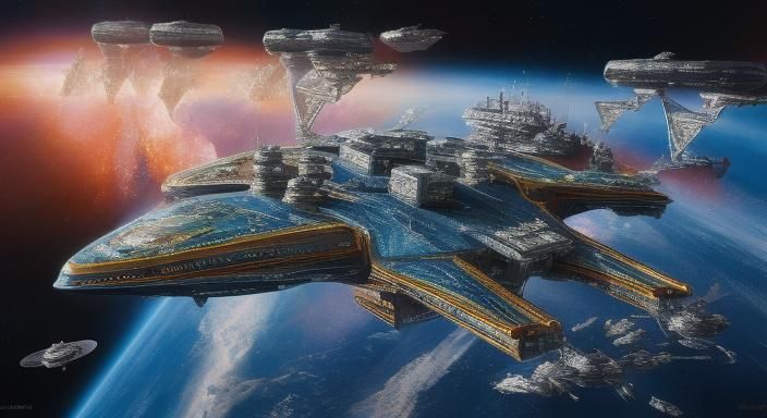 Space Station Quazar 16 Orbits Wendahl 3256AD