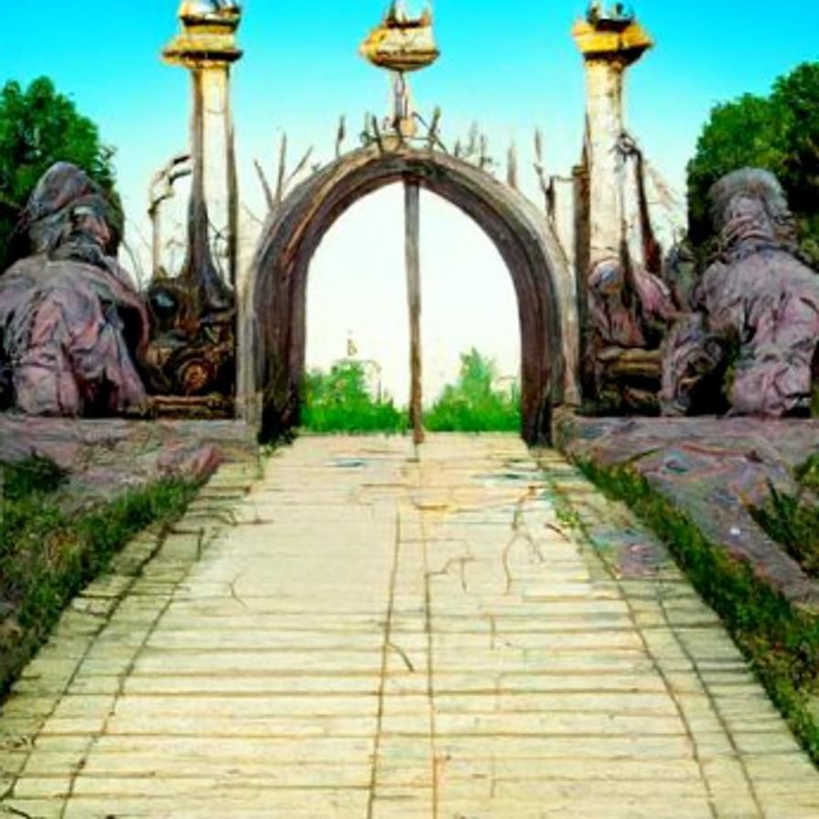 Mythical World Entrance in Greg Rutkowski Style