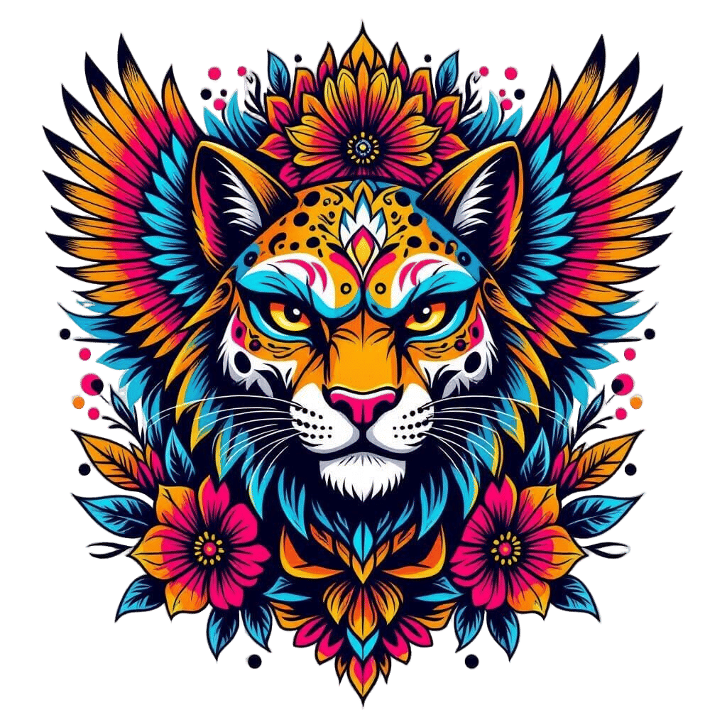 Mexican-Inspired Tattoo Art with Vivid Colors