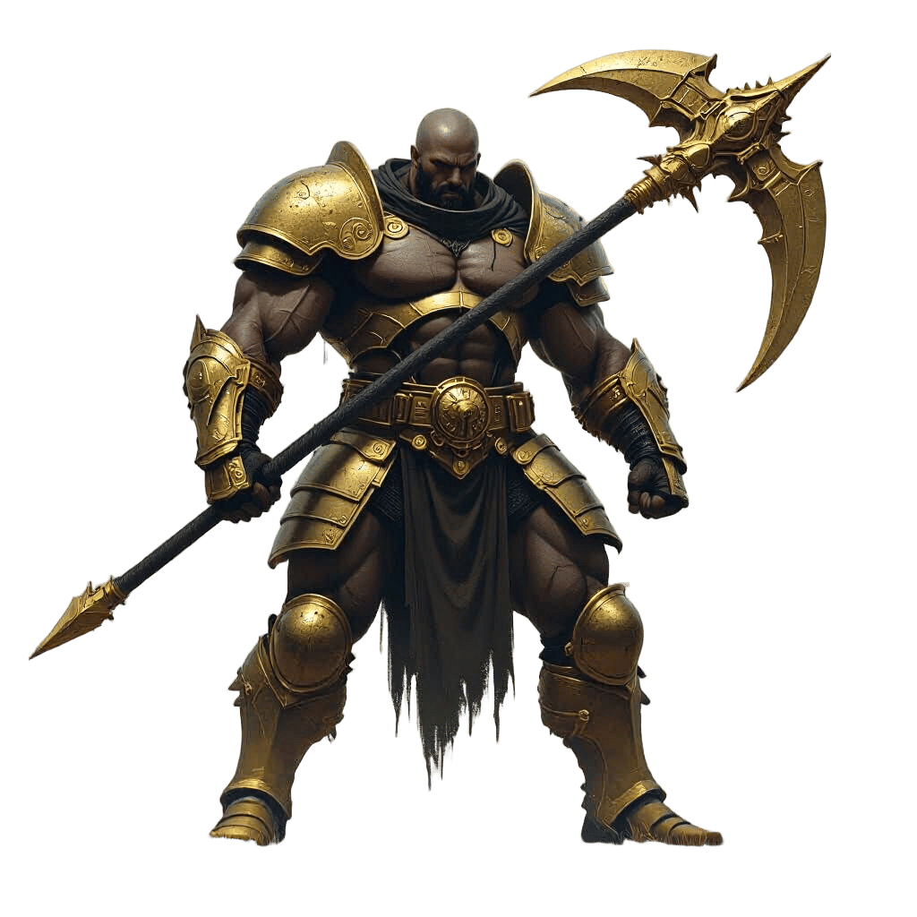 Glass Enforcer with Glaive in Heavy Armor