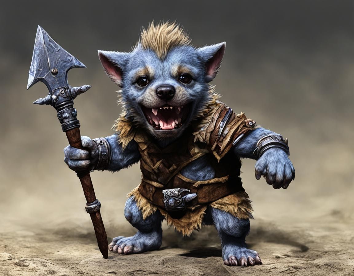 AI Generated Gnoll Pup Image