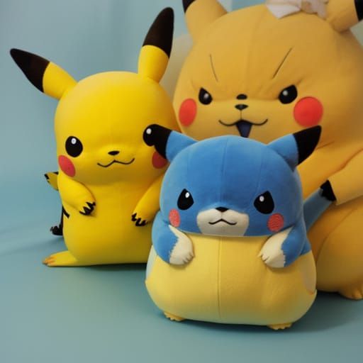 Cute Pikachu Snorlax Plush Toy