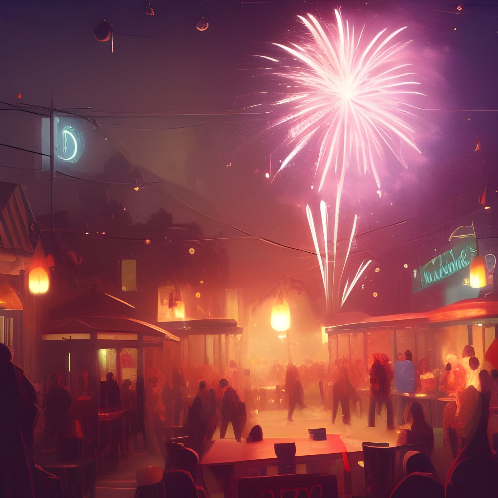 Night Cafe Creators Celebrate New Year in Digital Art