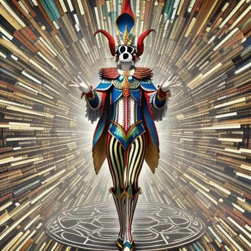 Photorealistic 3D Harlequin Stripes in Postmodern Style