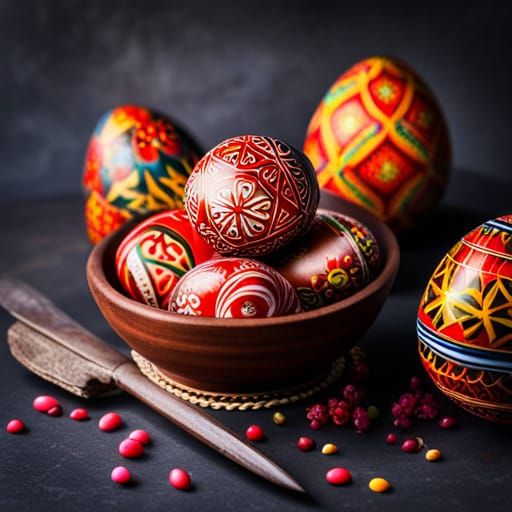 Colorful Ukrainian Easter Eggs: Pysanky Art