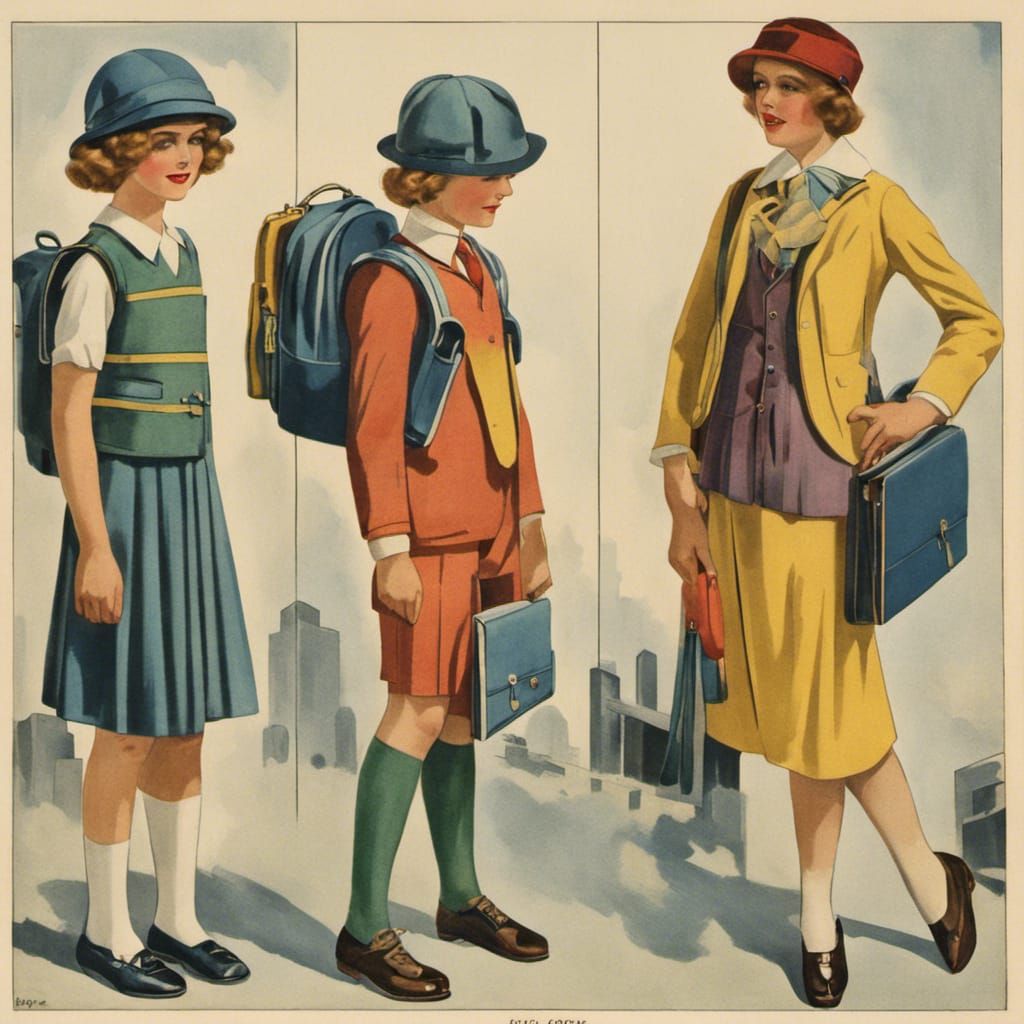 Futurist 1925 Magazine Cover: Back to School 2050