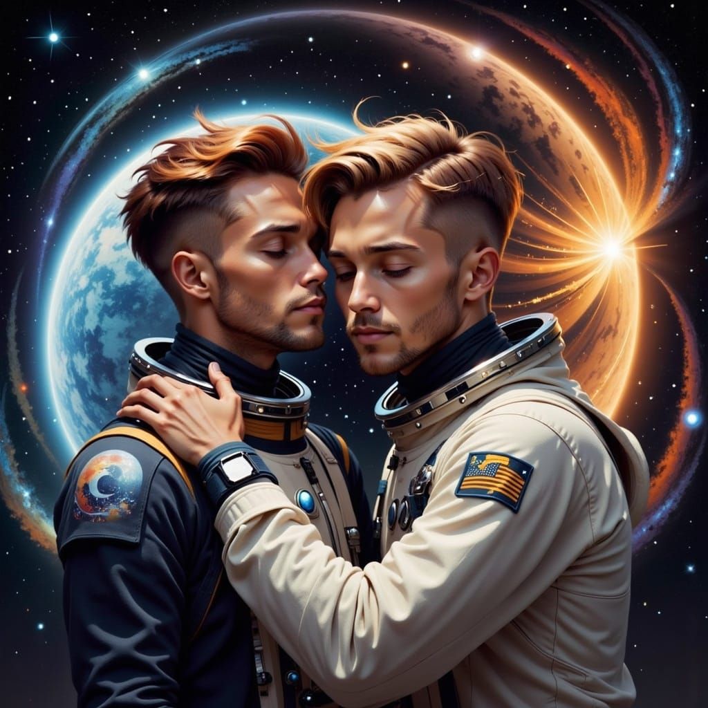 Gay Redheaded Astronauts Share Intimate Moment in Space