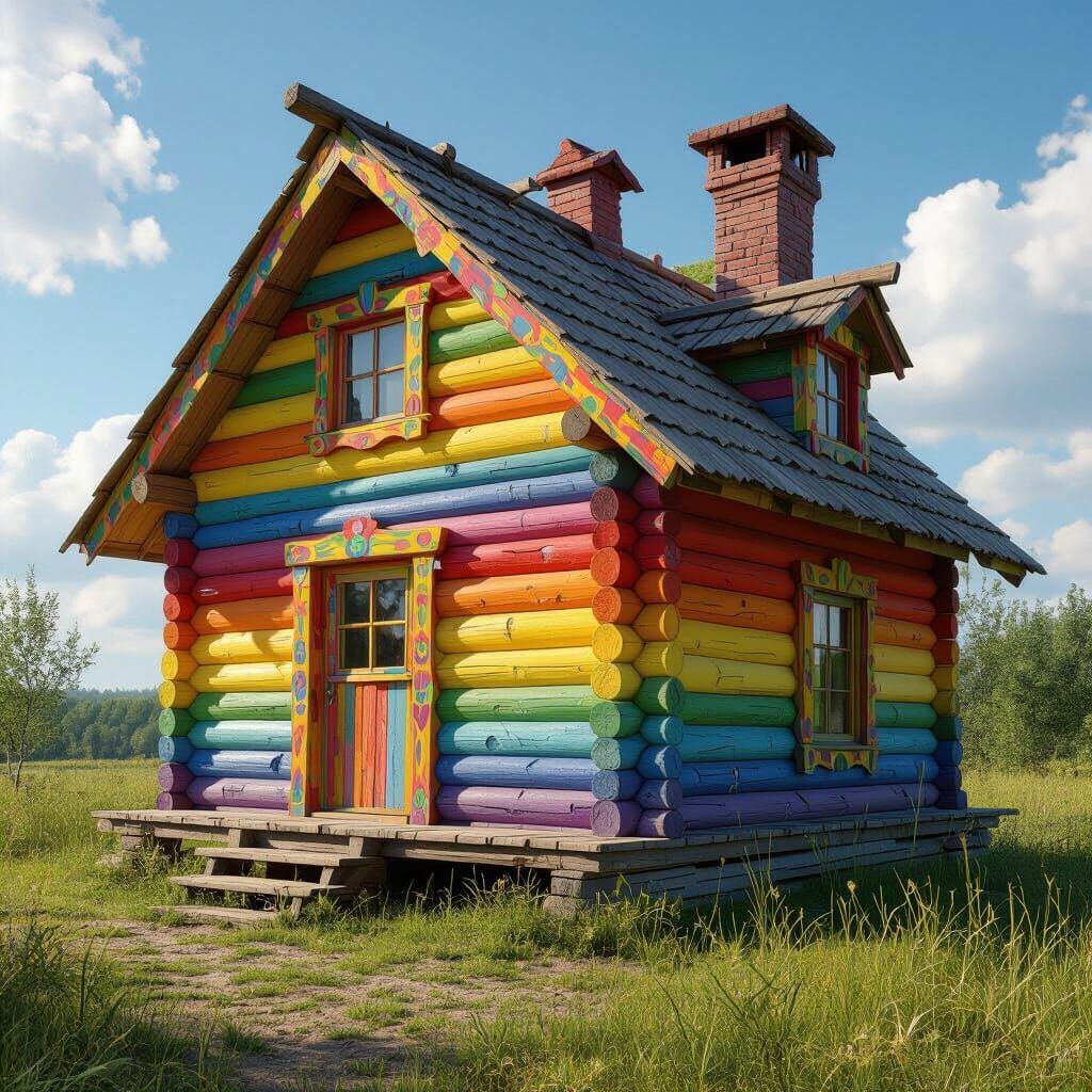 Rainbow Snail with Big Eyes on Green Grass
