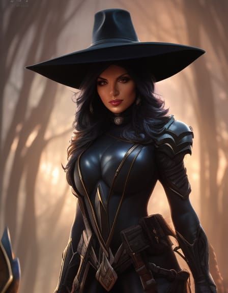 Fantasy Witch Portrait in Grimdark Style