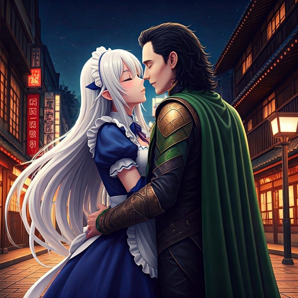 Romantic Encounter: Grayfia Lucifuge and Loki in Japan