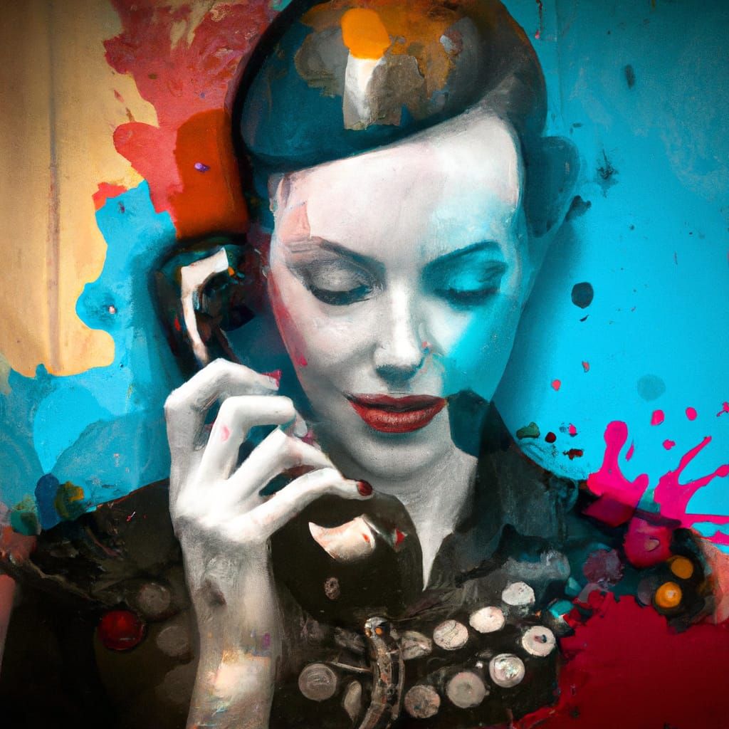 1950s Telephone Operator in Hyperrealistic Style