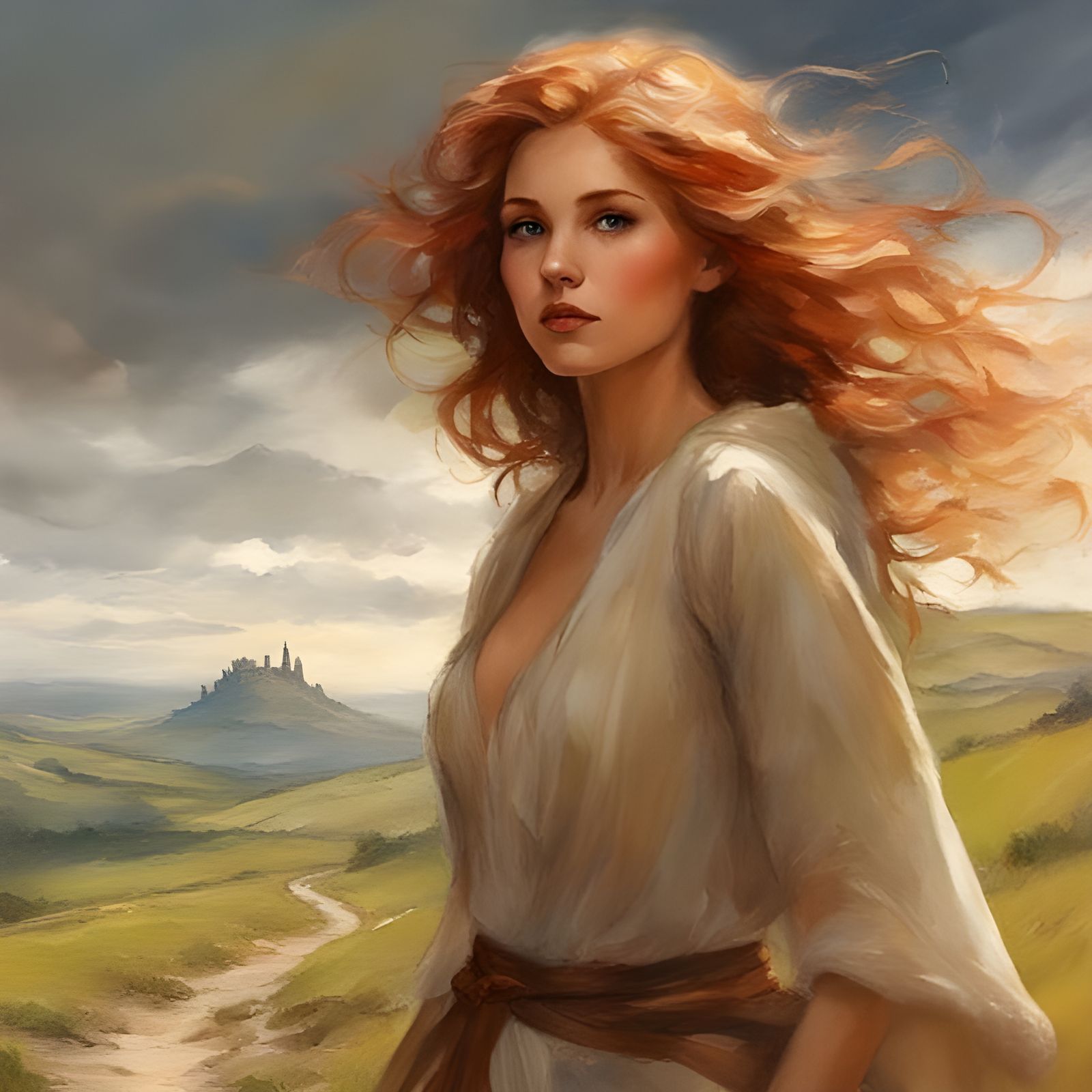 Scottish Girl Portrait in Kashin and Gurney Style