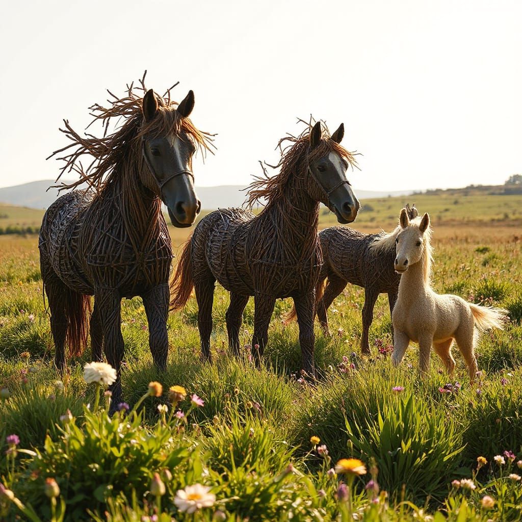 Willow Branch Horses in Golden Meadow
