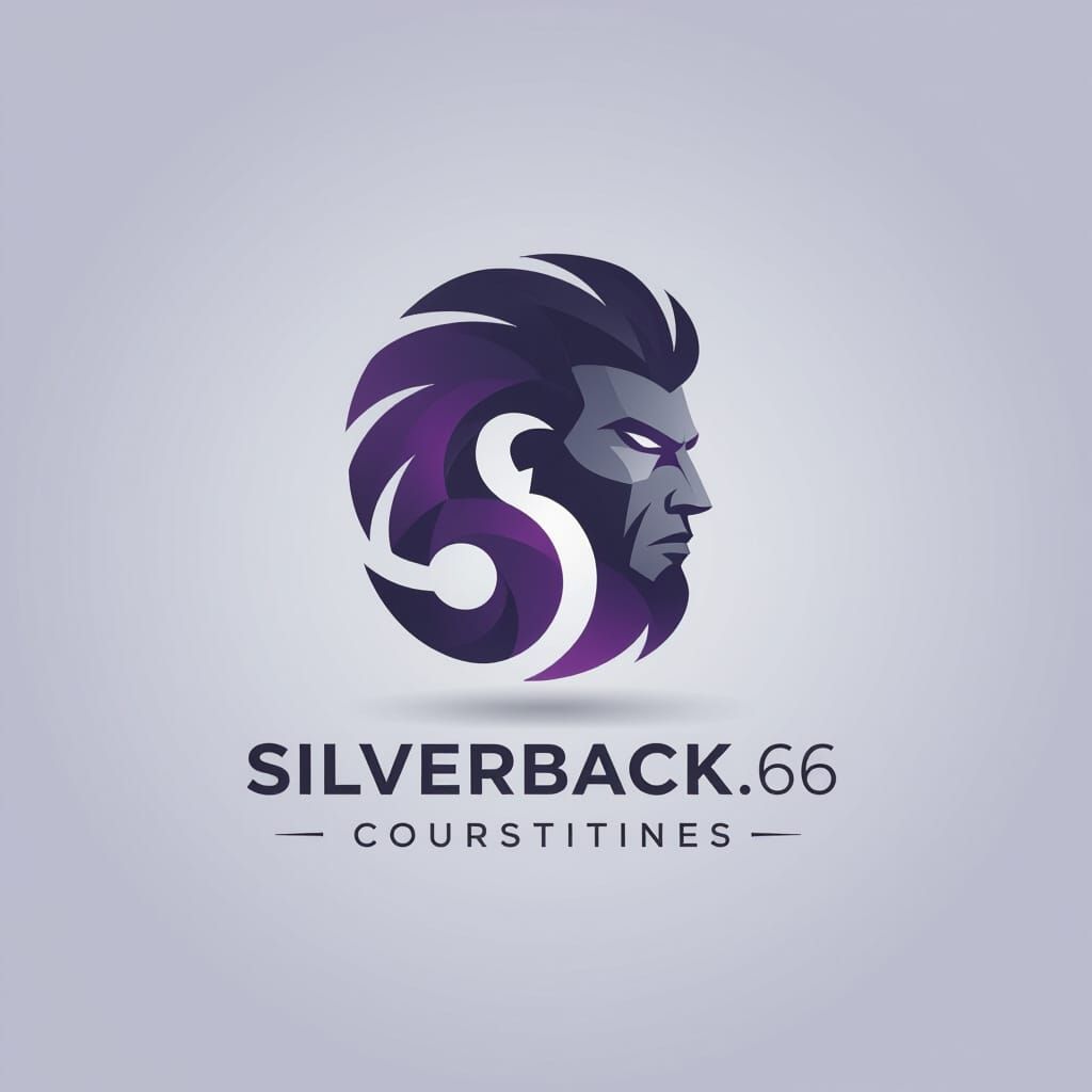Futuristic Minimalist Neon Logo for Silverback_66