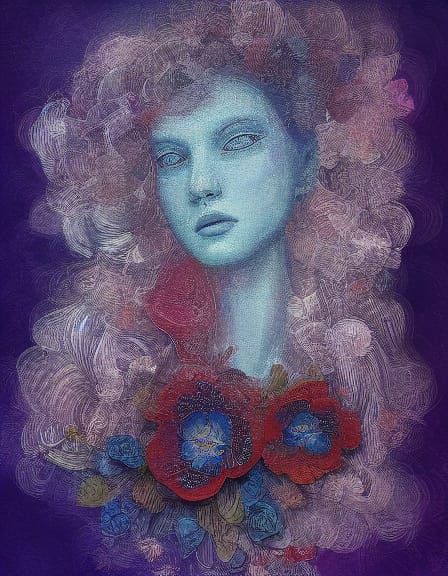 Surreal Emotional Character Portrait with Intricate Detail