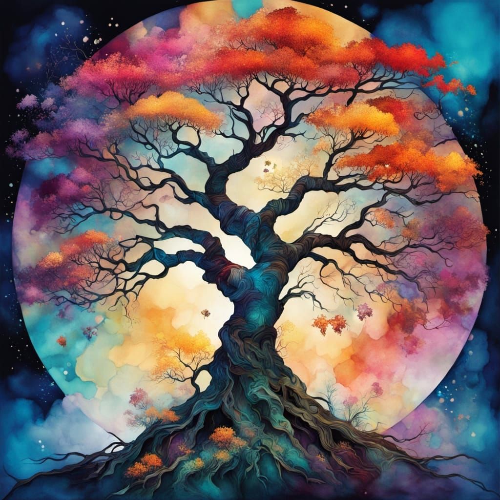 Fantastical Farmstand in Luminous Dark Fantasy