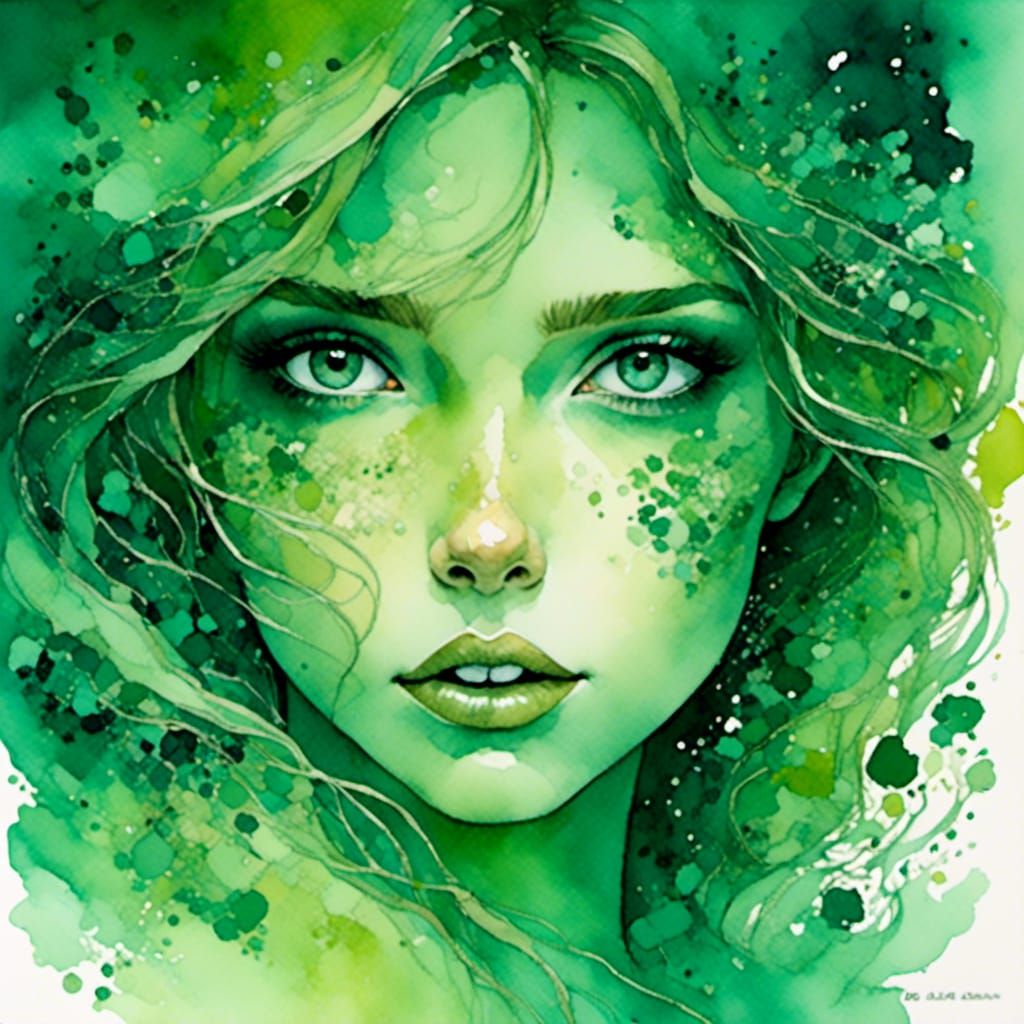 Green portrait