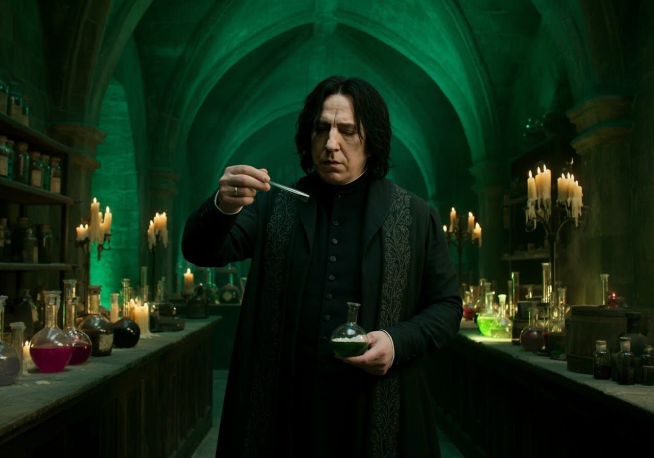 Potions Master in a Gothic Dungeon