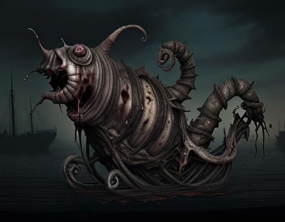 Horror Zombie Snail Chiaroscuro Masterpiece