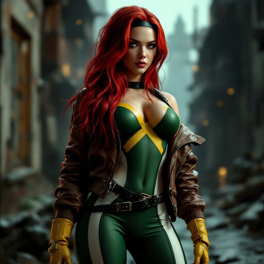 Rogue X-Men Full Body Portrait in 8k