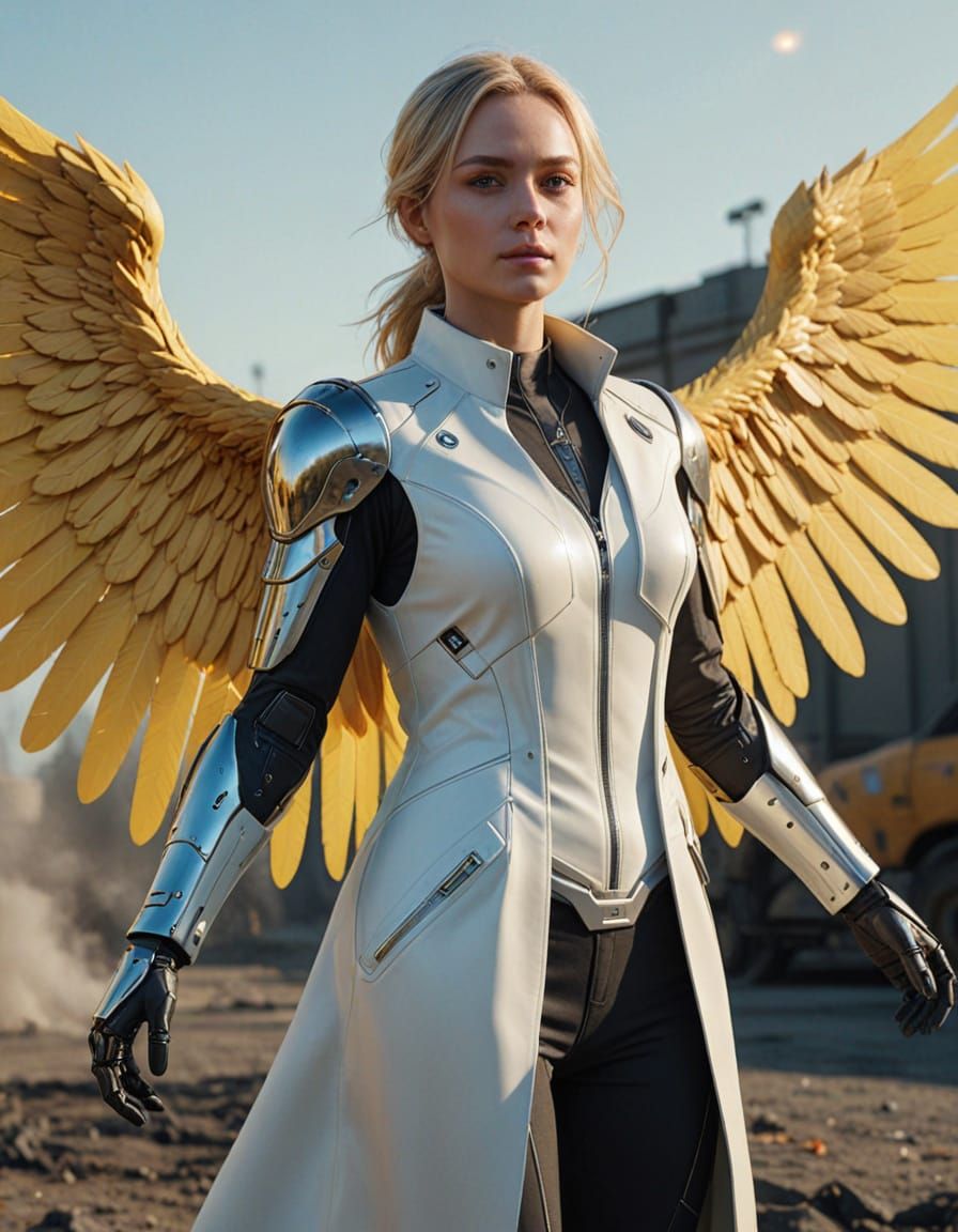 Hyper-Realistic Digital Art of a German Doctor with Angelic ...