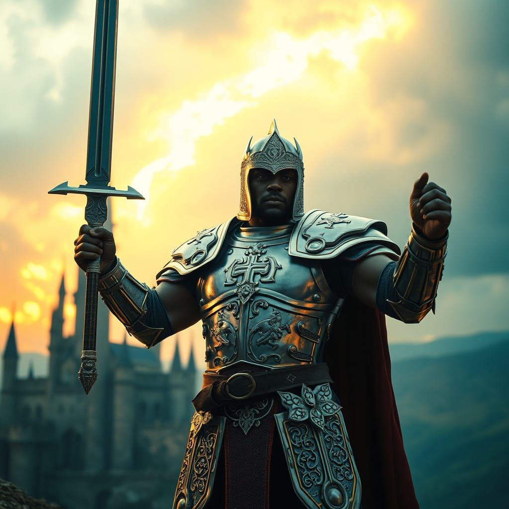 Shining Paladin in Ancient Castle Siege