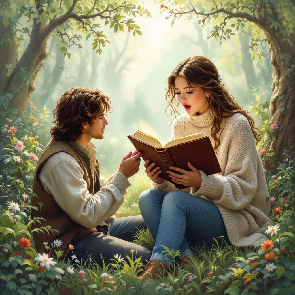 Enchanted Forest: Dream Lover's Kiss in Romantic Style