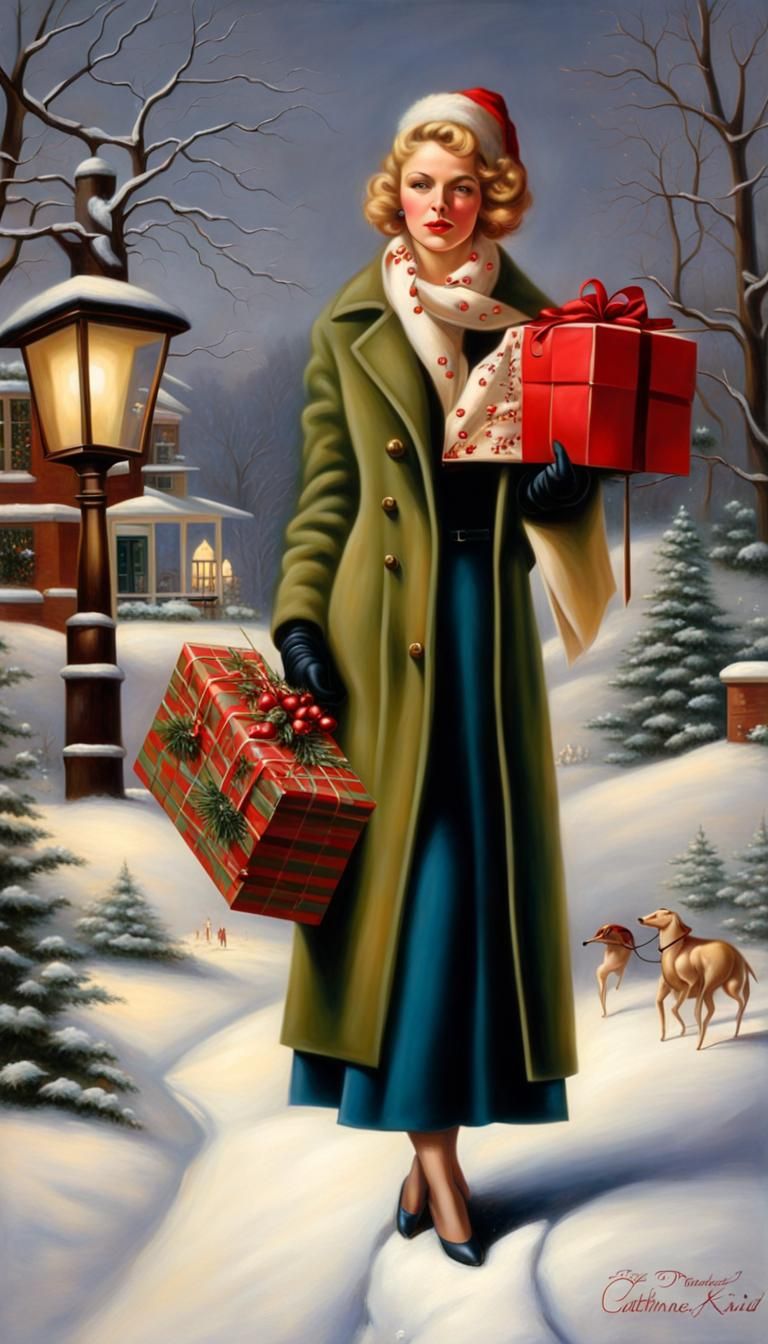 Old Fashioned Style White Christmas