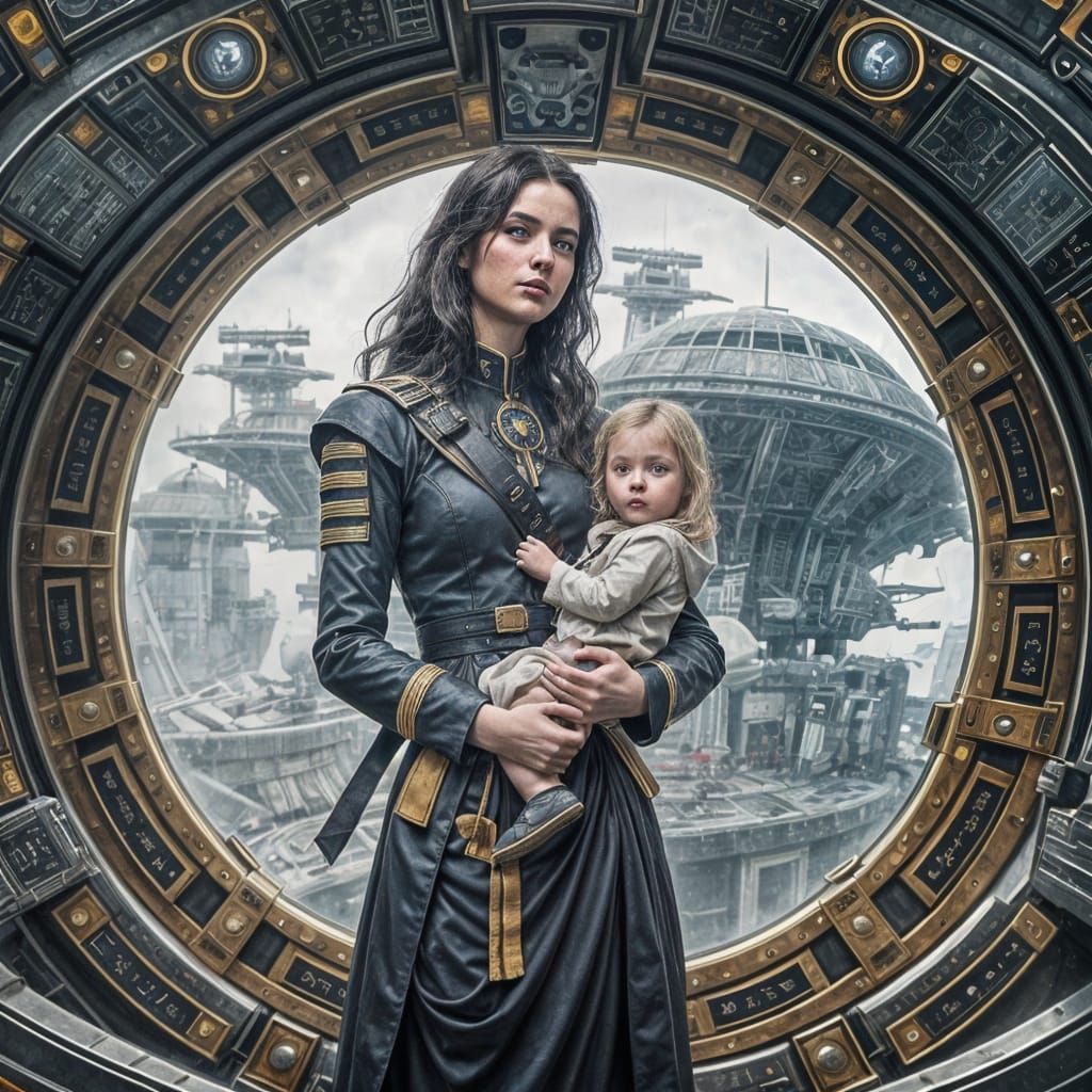 Sith Goddess in Sci-Fi Prussian Uniform