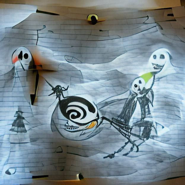 Nightmare Before Christmas Child's Drawing