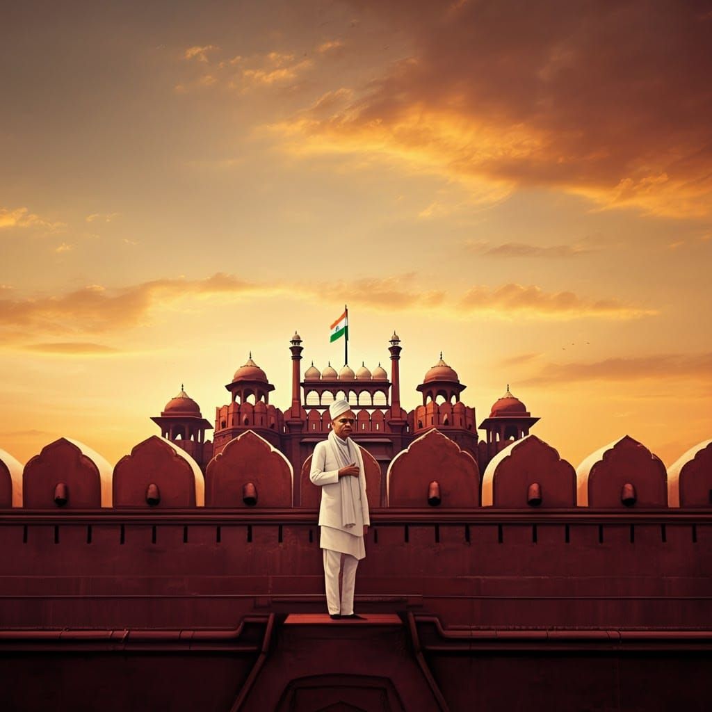 Lal Bahadur Shastri at Red Fort: Futuristic Landscape