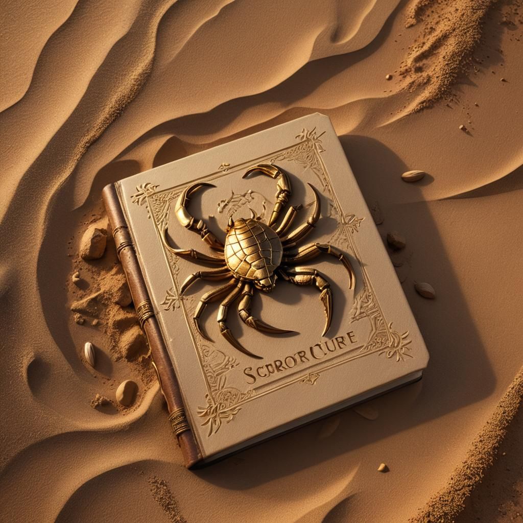 Fantasy Book Cover: The Scorpion Cure in Desert Landscape