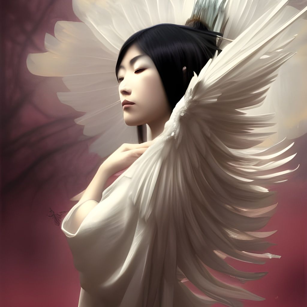 Detailed Ubume Ghost Portrait in Artgerm Style