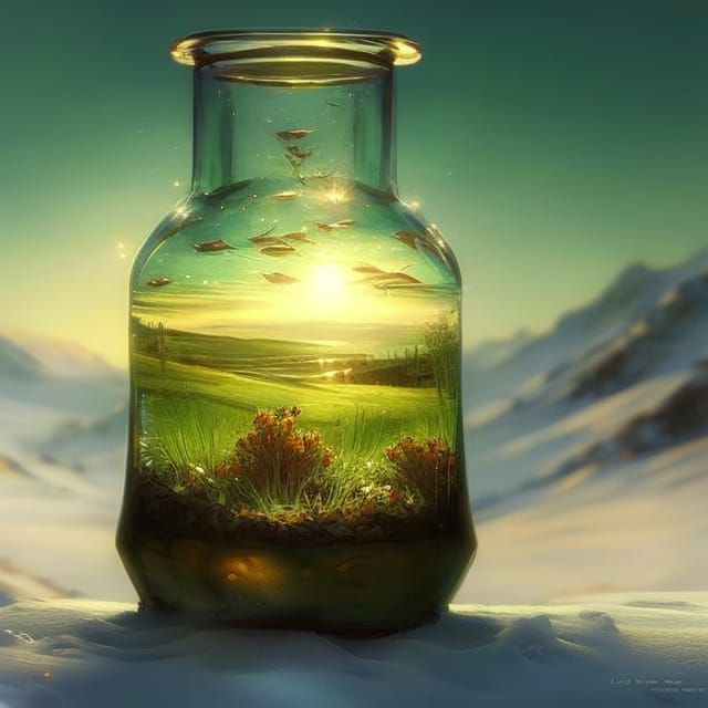 Seasons in Jars: Miniature Winter and Summer Worlds
