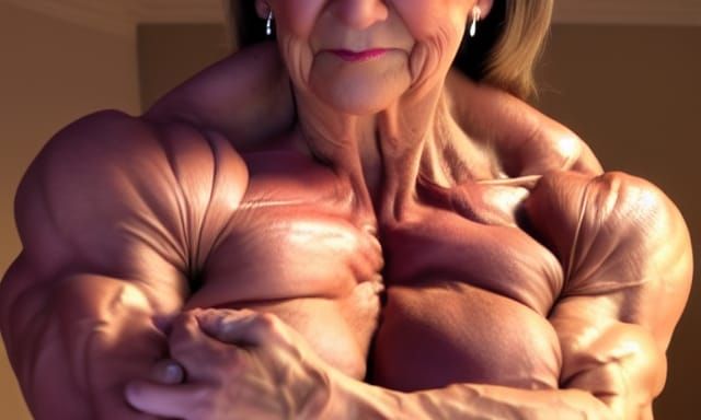 Muscular Grandma Bodybuilder with Ripped Physique