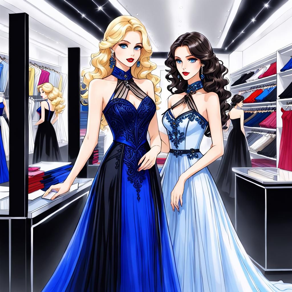 Princess Shopping for Dresses, Steampunk Geisha Style