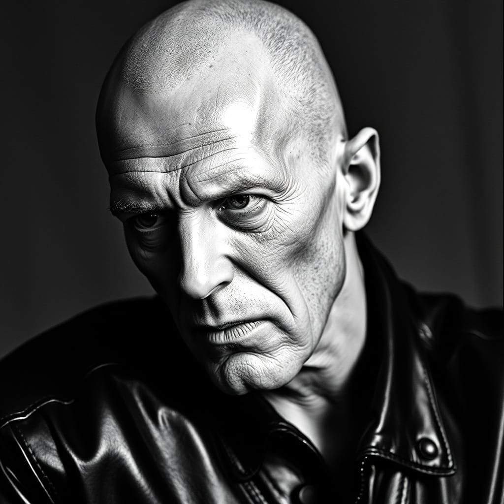 Fashion Portrait in Tom of Finland and Giger Style