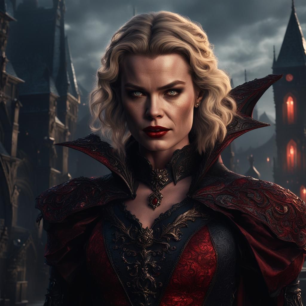Rebecca Romijn as Vampire in Fantasy Art