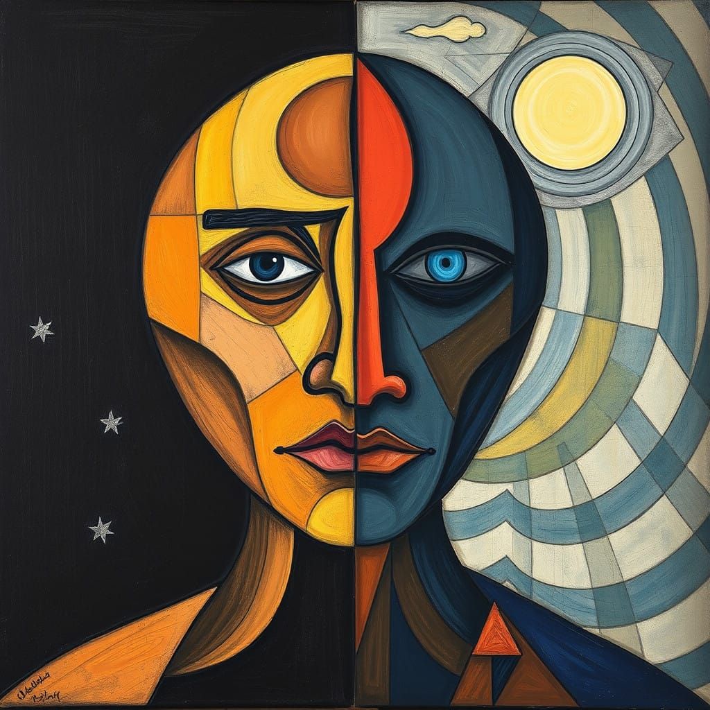 Divided Diptych in a Fauvist Aesthetic