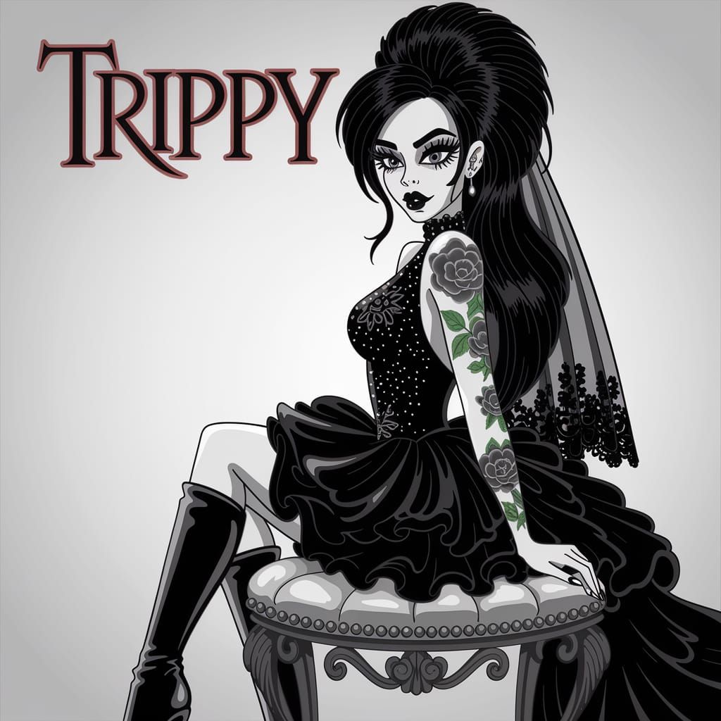 Goth Bride in Lord of the Rings Fantasy Font