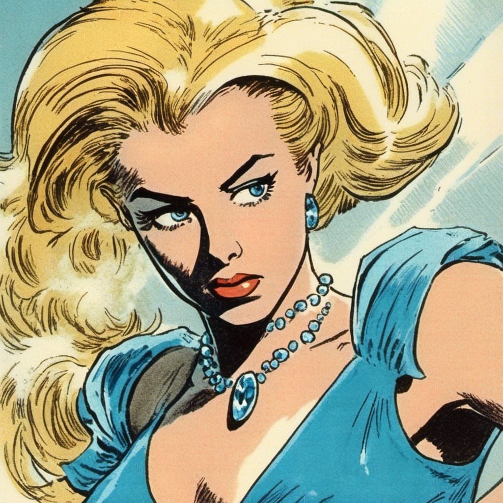 Liquid Crystal Dress: Comic Book Illustration