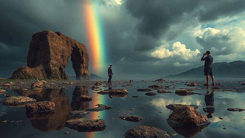 Surreal Rainbow Tears: A Post-Modern Metaphor