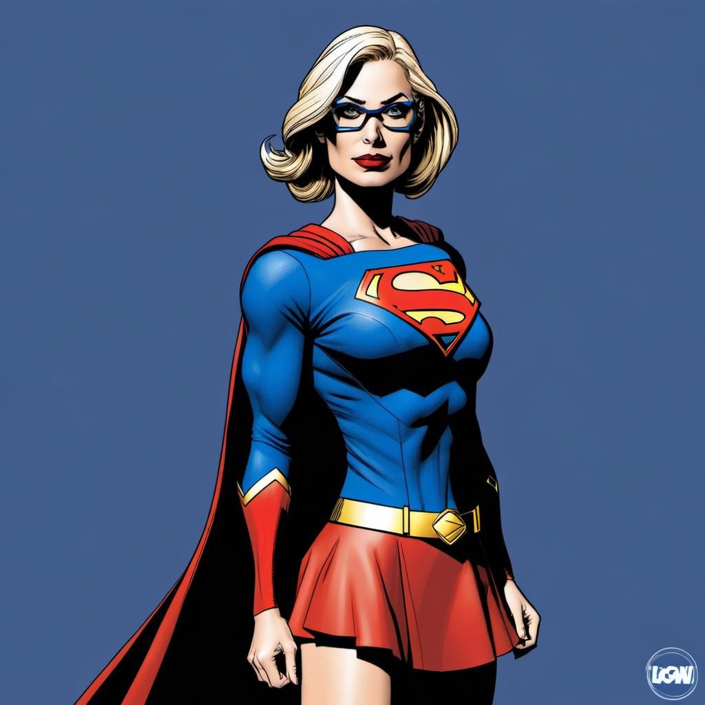 Supergirl in Pop Art Style