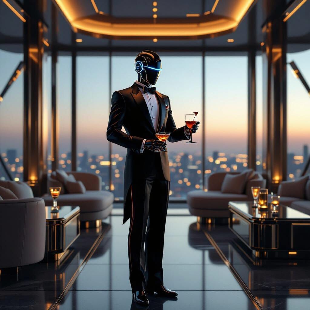 Robotic Butler Serves Cocktails in Art Deco Style