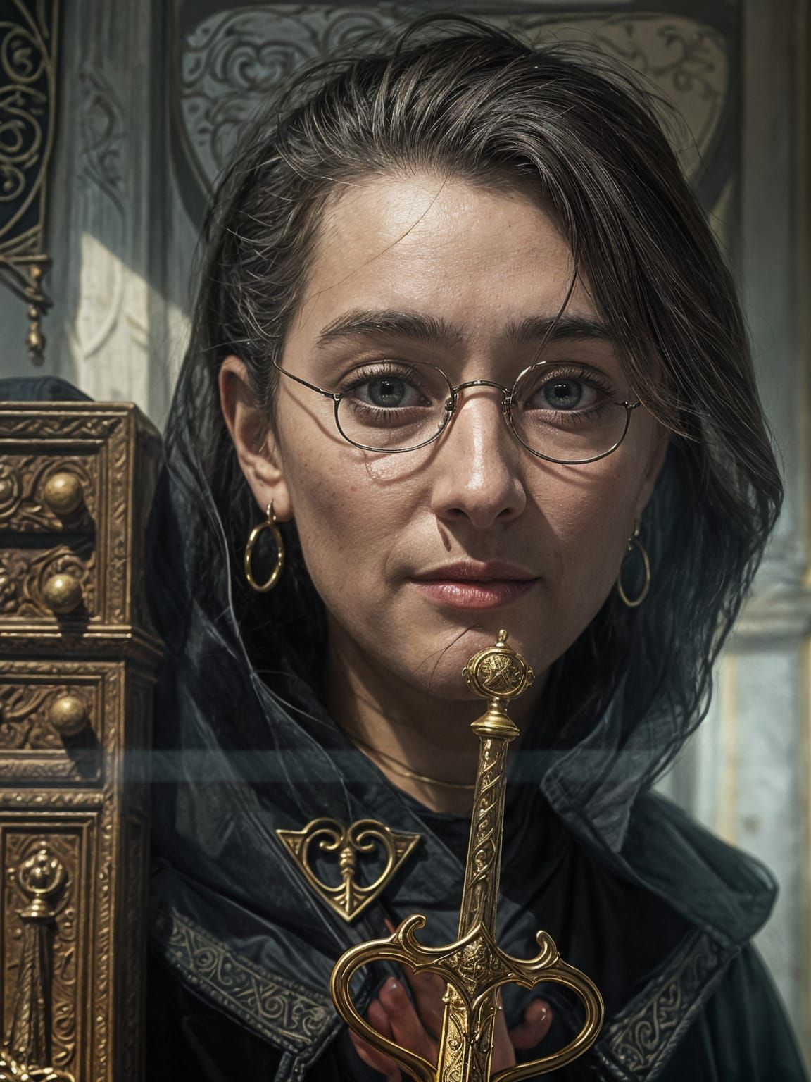 Epic Fantasy Scene in Renaissance Style with Volumetric Ligh...