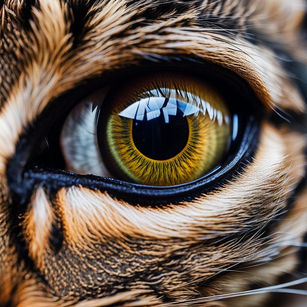 Stunning Macro Photograph of a Cat's Eye