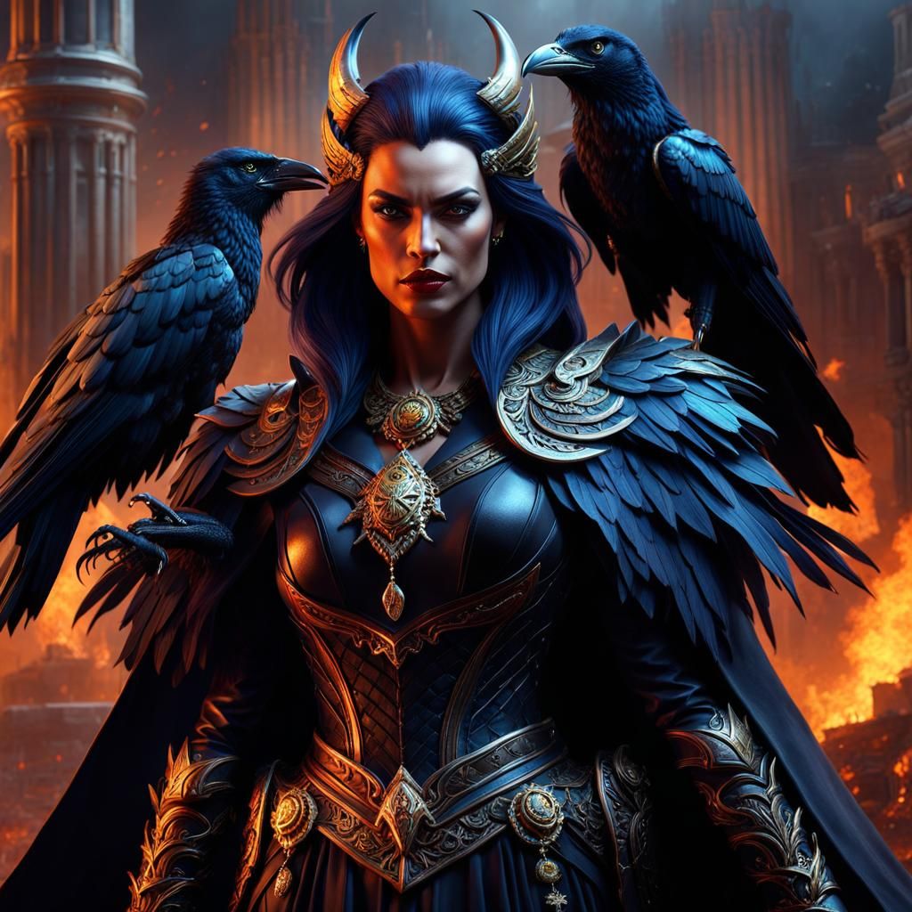 Malphas: Mighty Female Demon with Crow