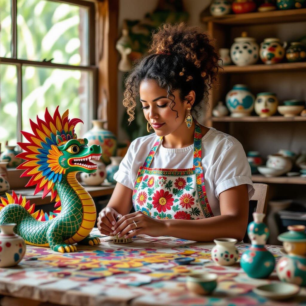 Sculptor Brings Mayan Serpent to Life
